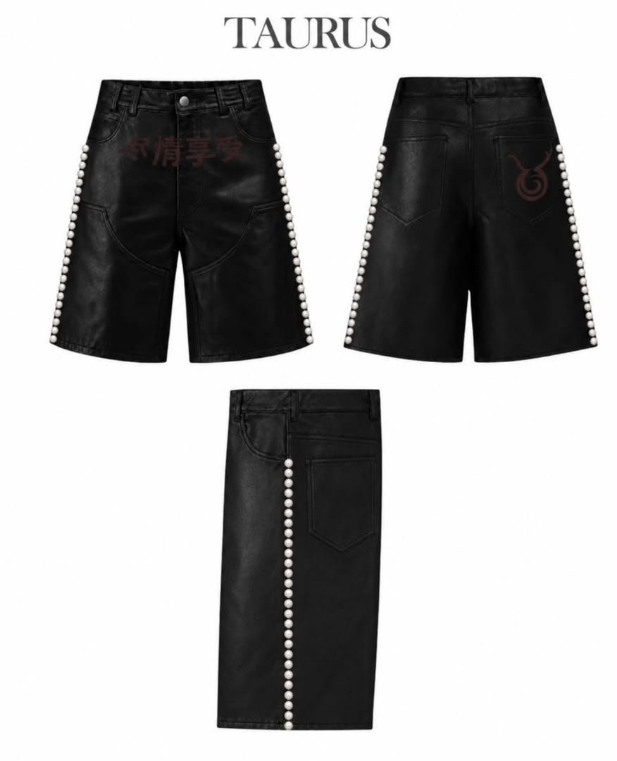 Taurus Collections “Live It Up” Pearl Leather Jorts